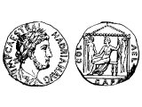 Coin of Hadrian Augustus 117-138 AD
